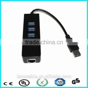 Fast speed AX88772A 3-port usb 3.0 gigabit ethernet adaptor