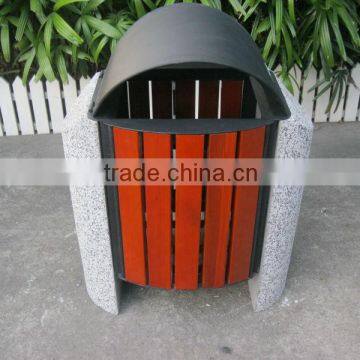 Stone waste bin outdoor waste disposal containers