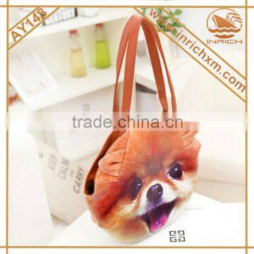 PU Leather 3D Dog Woman Shoulder Bag,Tote Bag