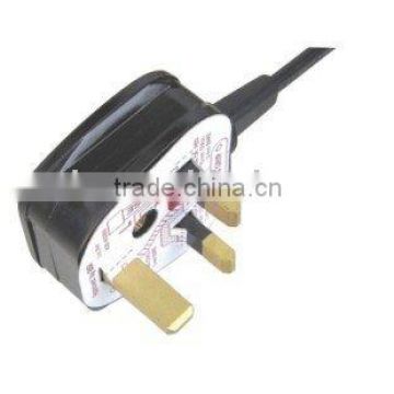 13A assembly UK Power Cord With BSI RoHS approval