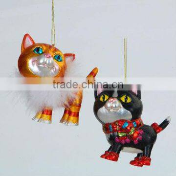 lovely handmade glass cat ornaments christmas gifts