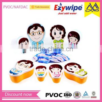 Cute White Eco-friendly Compressed Towel For Family/ Coin Tissue/ Magic Towel