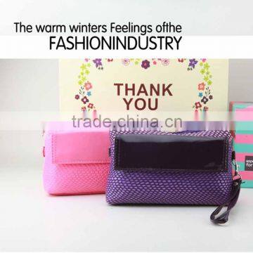 2015 Hot Sale Travel Pouch Leather Makeup Bag Cosmetic Pouch for Ladies photo-3