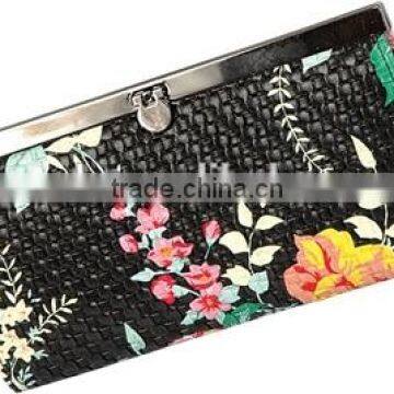 Printing of the beautiful for young girl wallet with buckles