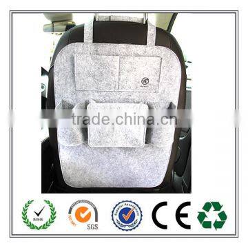 Alibaba Wholesale Eco-friendly Light Grey Felt Car Back Seat Organizer