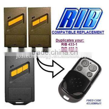For RIB 433-1, 433-2, 433-3 compatible remote control replacement 433,92MHZ FIXED CODE