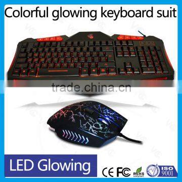 custom function ergonomic keyboard backlight led colorful gaming mouse