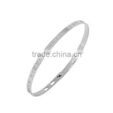 Memories Bangles With Customize Design Word 'WHEN NOTHING GOES RIGHT, GO LEFT' With 4mm/7mm Width photo-1