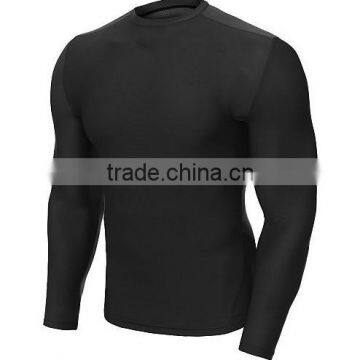 wholesale best design blue&fluorescent green compression shirt 2015