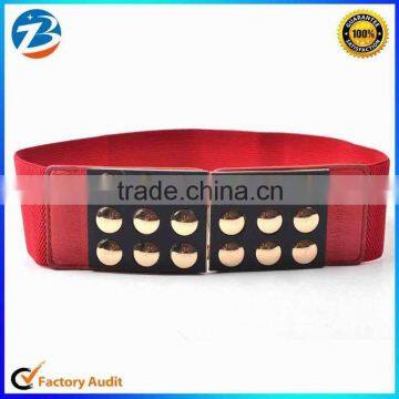 China Factory Custom Fashion Lady Wide PU Elastic Garment Belt