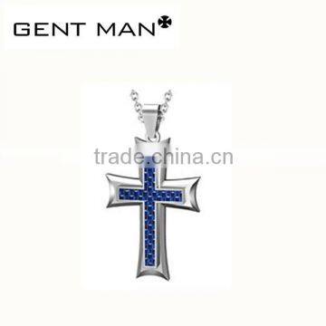 New Coolman carbon fiber jewelry 316L stainless steel cross necklace pendant