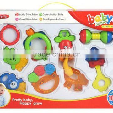 12pcs Funny plastic baby toy rattle