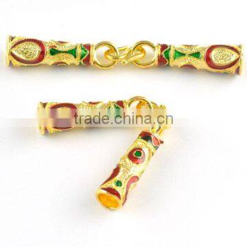 5mm gold tibet character leather cord clasp necklace clasp