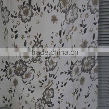 2015 Newest curtain design flower printed window curtain fabric meeting room