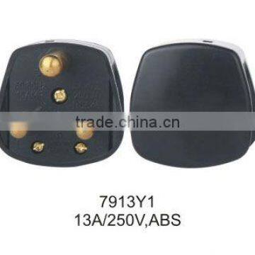 ABS BAKELITE black color 3 pin uk plug
