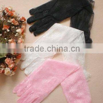2016 New Fashion Polyester And Spandex Wedding Accessories Lace Bridal Gloves