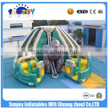 2016 Jungle Slide With Trees And Obstacle Maze inflatable obstacle course