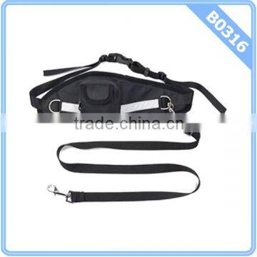 Pet Waist Bag with Hands Free Dog Leash Strap Running Jogging Walking Waist Bag