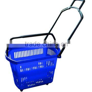 RH-BPR42-1 Blue 42L Rolling Shopping Basket