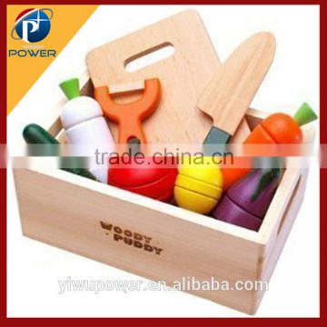 Wooden Vegetable Role Playing Toy Pretend Play Kids Kitchen & Chopping Board