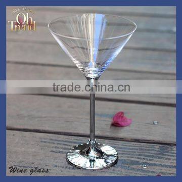 Delicate High Base Metal Handmade Whiskey Glass Cup Wendding photo-5