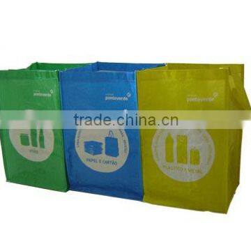 2014 new design plastic garbage bag with magic sticker can be separated