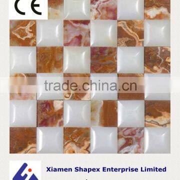 Gold color mosaic glass tile