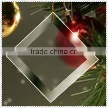 Diamond Cube Blank Glass Ornaments For Custom Engraving Supplier