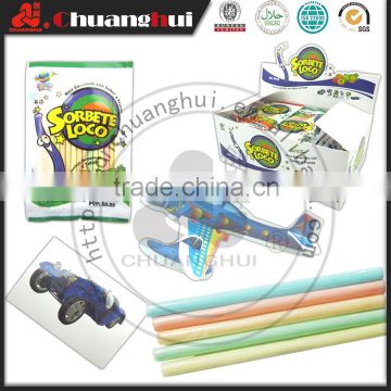 Straw Candy Toy / CC Stick Candy with Water Tattoo and Plastic Puzzle