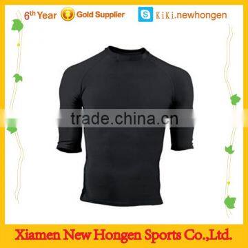 Good Quality Compression Shirt/men's black training shirts