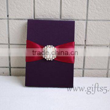 Gracefull Handmade Purple Wedding Invitation Gift Boxes photo-6