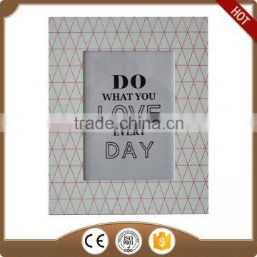 wooden white streak photo frame