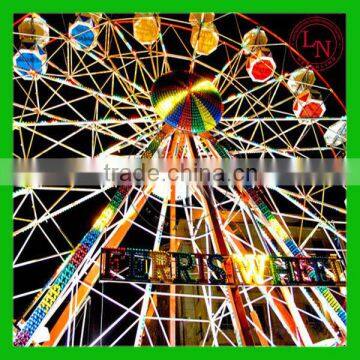 Beautiful Attractive LED Lights Decorated Theme Park Rides Ferris Wheel