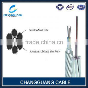 Low price aluminum clad steel stranded 28 core opgw cable