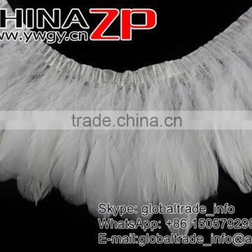 Leading Supplier ZPDECOR Good Quality Loose Cheap Bleached Goose Satinettes Feathers Trim photo-3