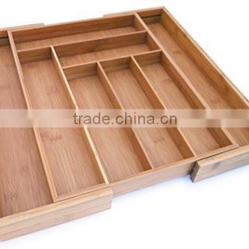 Large Expandable Bamboo Utensils Drawer