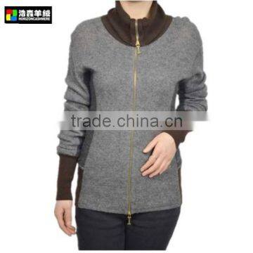 Women Cashmere Sweater, Fashion Women Cashmere Sweater With Zipper