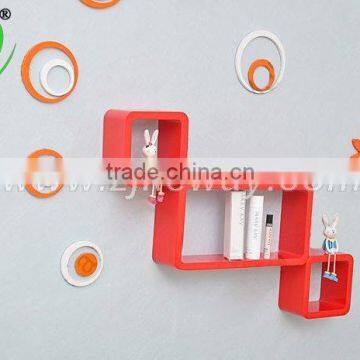 various color rectangle shape cube shelf wall decors