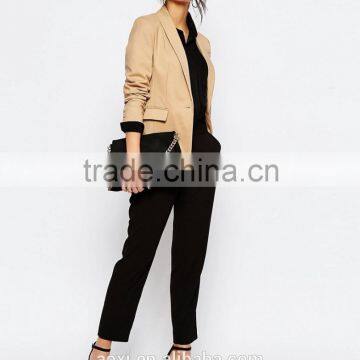 OEM Custom Made High Quality Fall Work Woman Fashion Design Jacket Blazer Clothing photo-2
