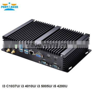 Intel i5 4200u Processor Industrail mini fanless PC with 2 COM 4 USB Linux supported