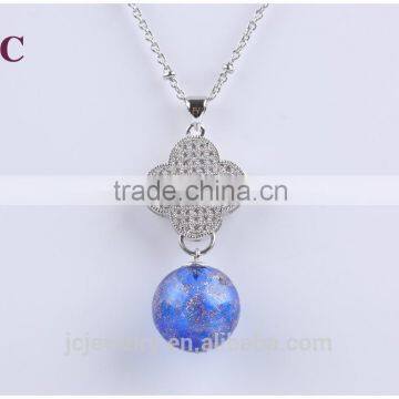 Glass Essential Oil Diffuser Pendant Necklaces flowers 2016