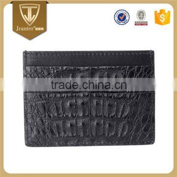 High quality simple genuine crocodile leather credit card holder wallet man on sale