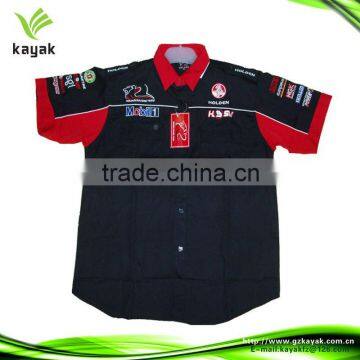 Promotioanl racing suit/racing shirt designs for embroidered