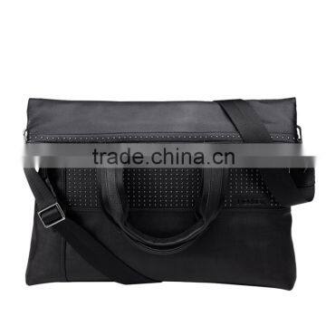 Wholesale Price Men Leather Bag Shoulder Bag Foldable Briefcase Mens photo-2