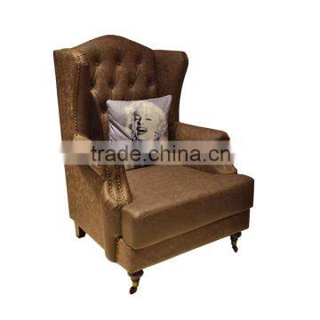 French brown leather sofa chair price