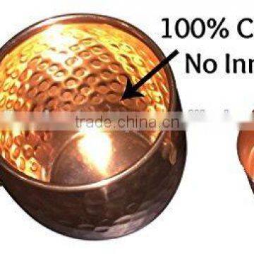 100% Pure Copper Barrel Mug With Copper Shot Glass Free Mug Without Inner Lining