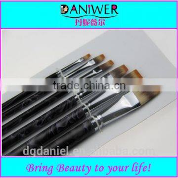 2015 Professional 6pcs flat Artists paint brushes Synthetic paint brush set free samples