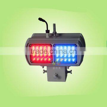 Road construction blue red module LED traffic signal light solar flashing warning light