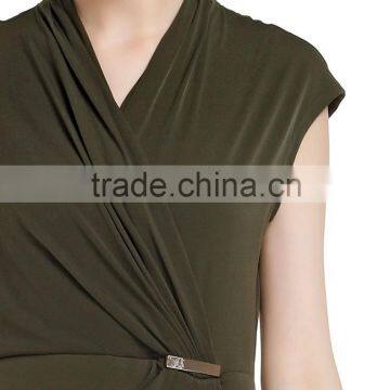 Olivedrab Dress Slim Dress 2016 Women Dress photo-5