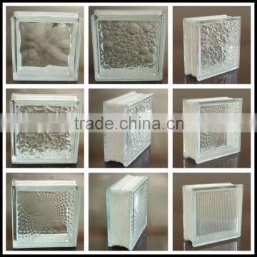 low price side color glass block